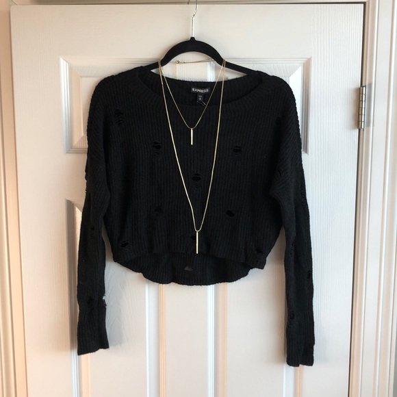 Express Sweaters - Express Distressed Sweater